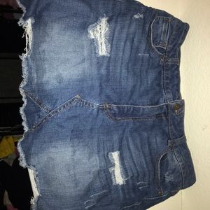 Jean mini skirt